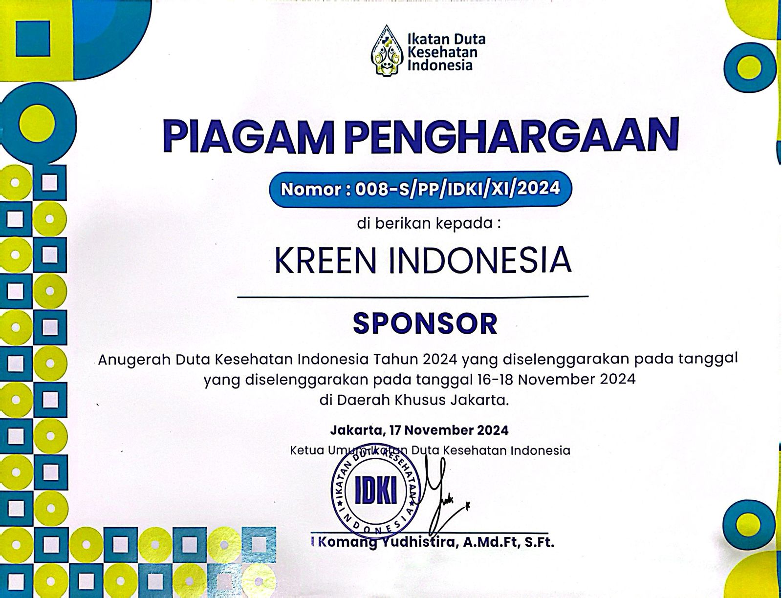 Anugerah Duta Kesehatan Indonesia 2024